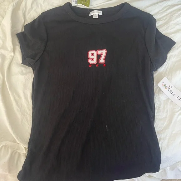 Black T-Shirt with Red '97' Design - Picture 1 of 3